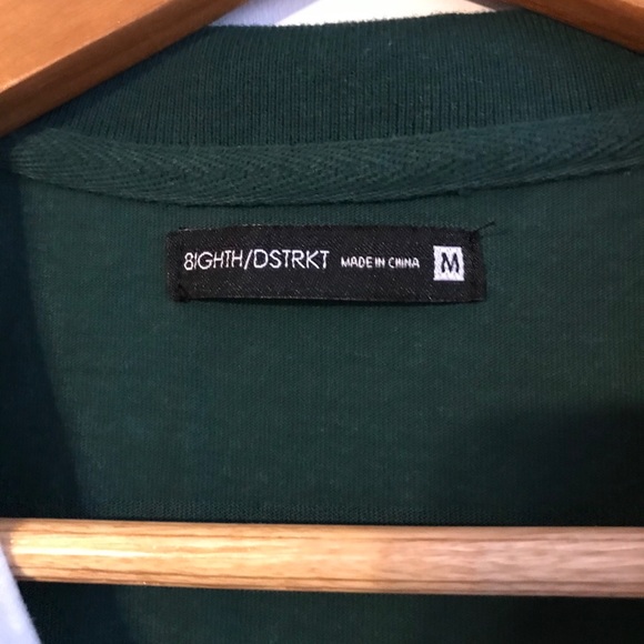8ighth Dstrkt Mens Medium Green Polo Shirt - Picture 3 of 4